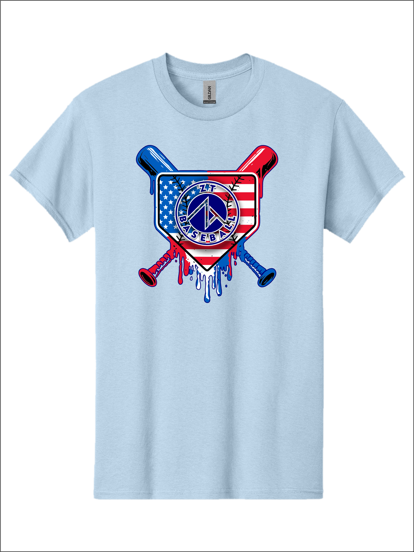 Short Sleeve "ZT Drip Flag" Cotton T-Shirt