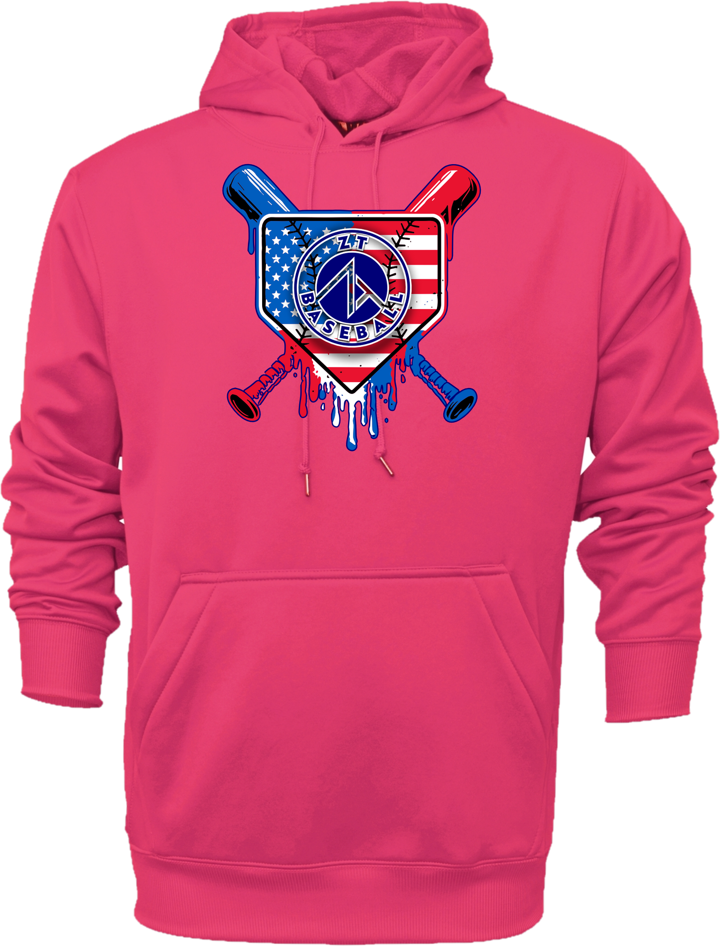 Long-sleeve "ZT Drip Flag" Cotton Hoodie
