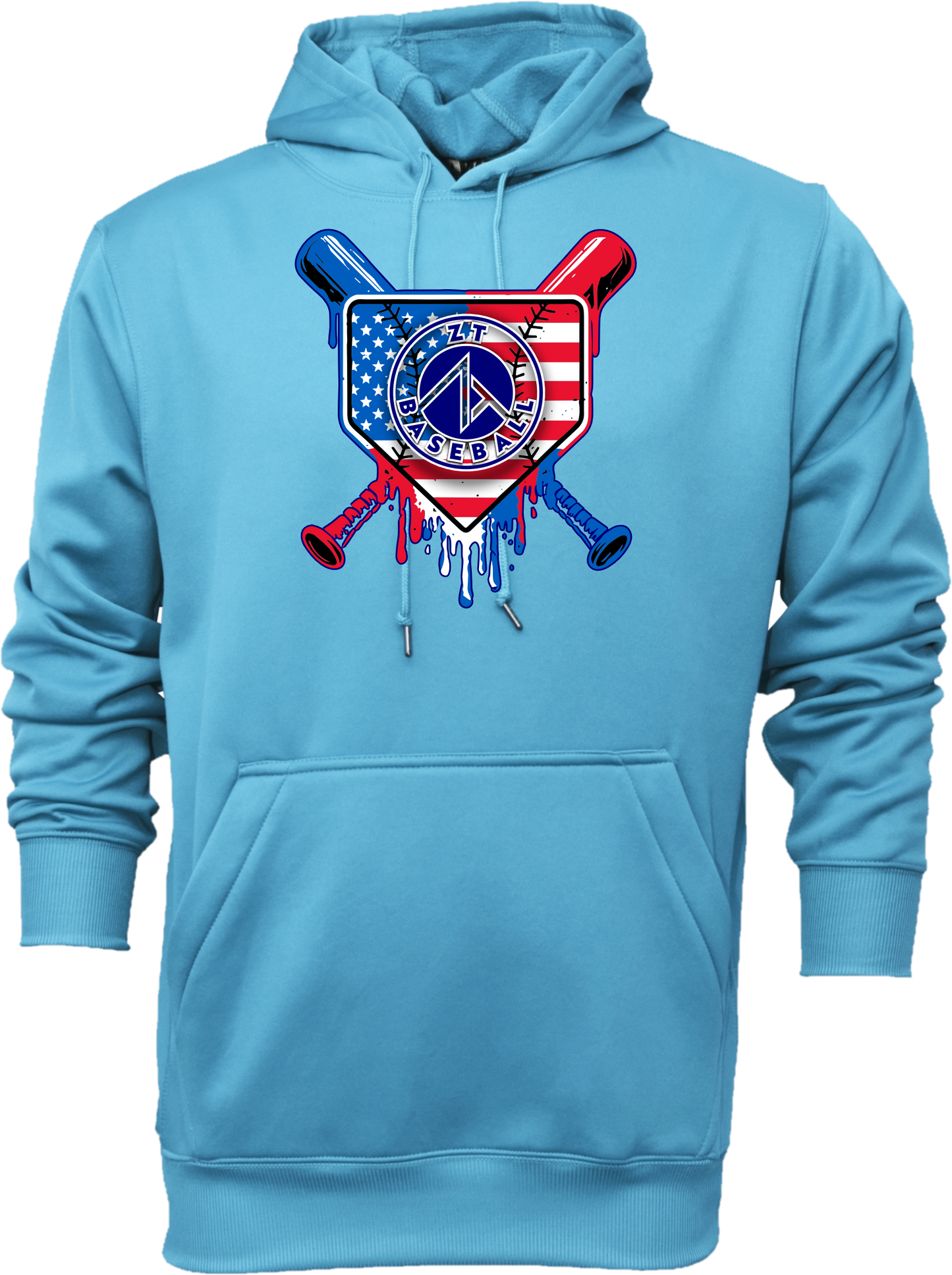 Long-sleeve "ZT Drip Flag" Cotton Hoodie