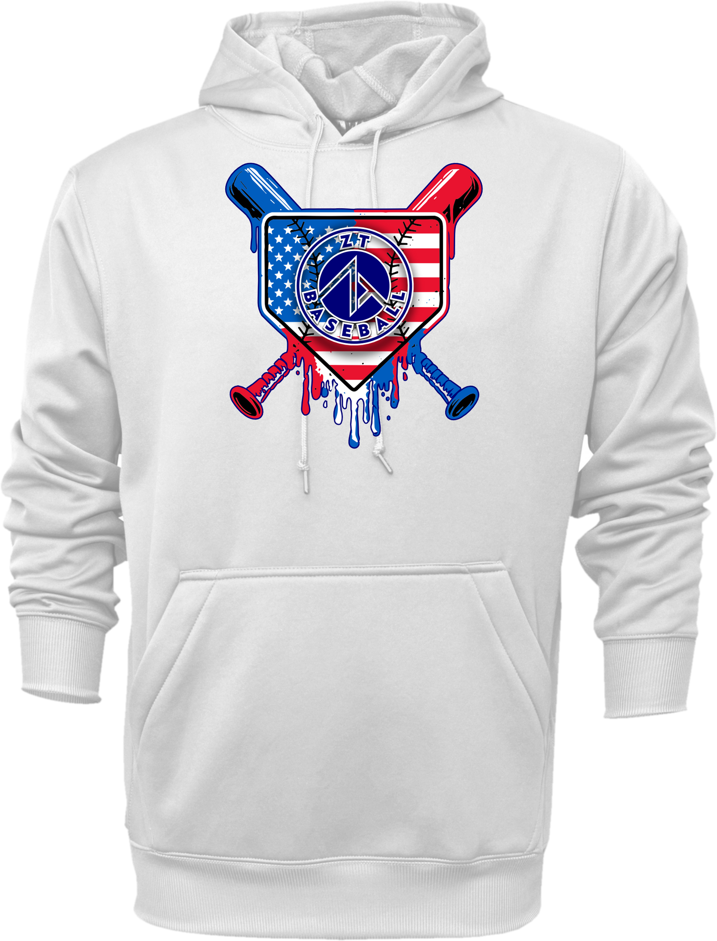 Long-sleeve "ZT Drip Flag" Cotton Hoodie