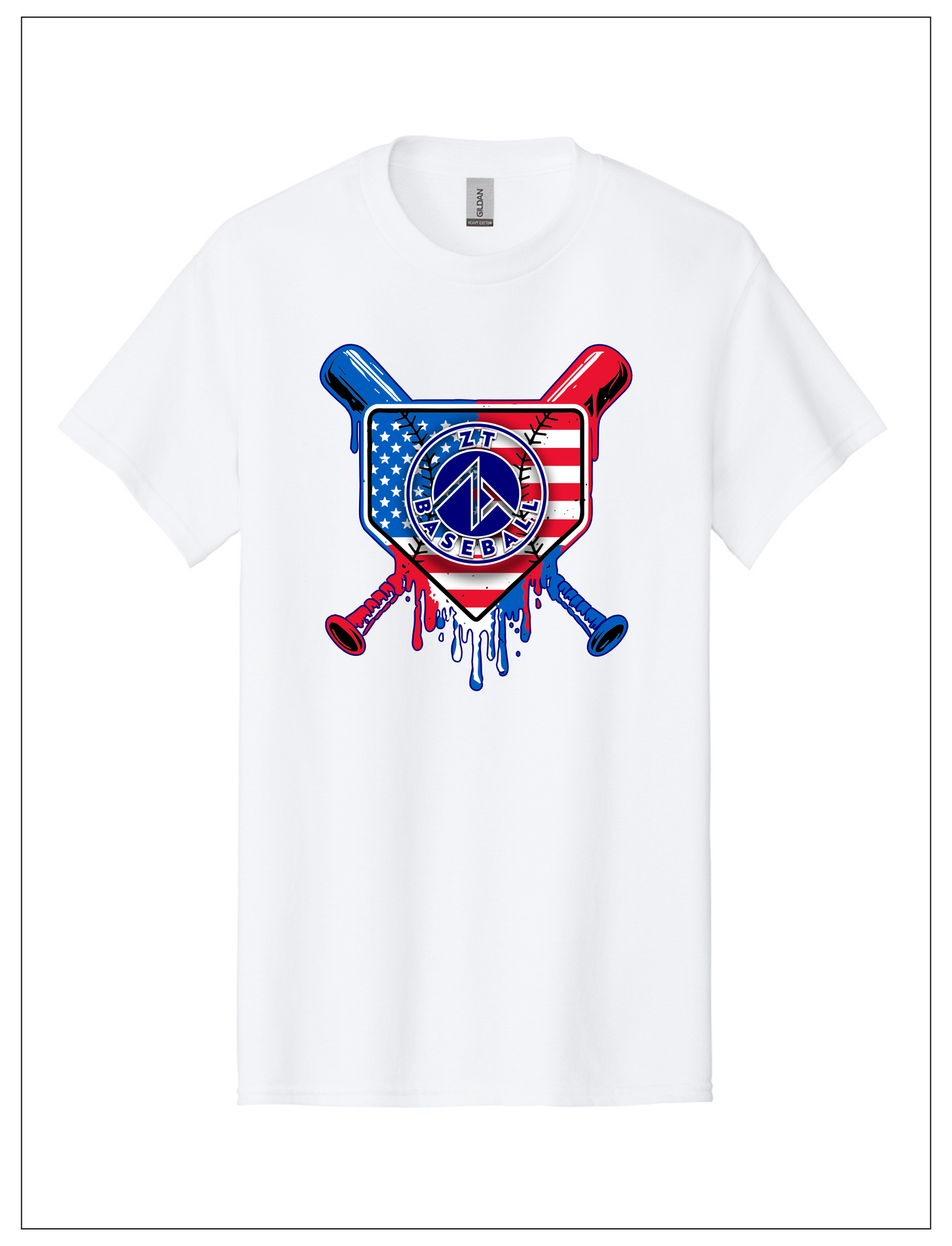 Short Sleeve "ZT Drip Flag" Cotton T-Shirt