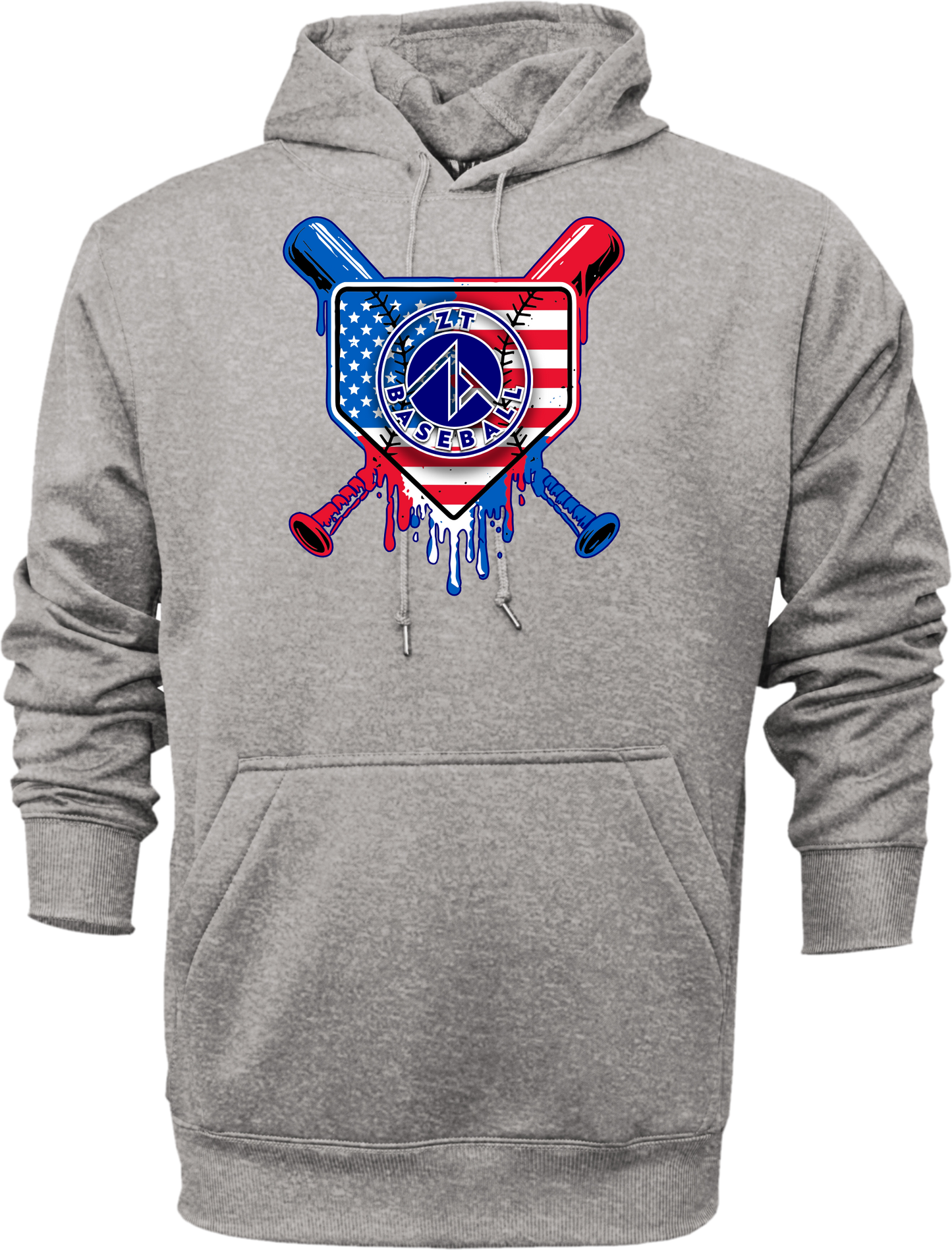 Long-sleeve "ZT Drip Flag" Cotton Hoodie