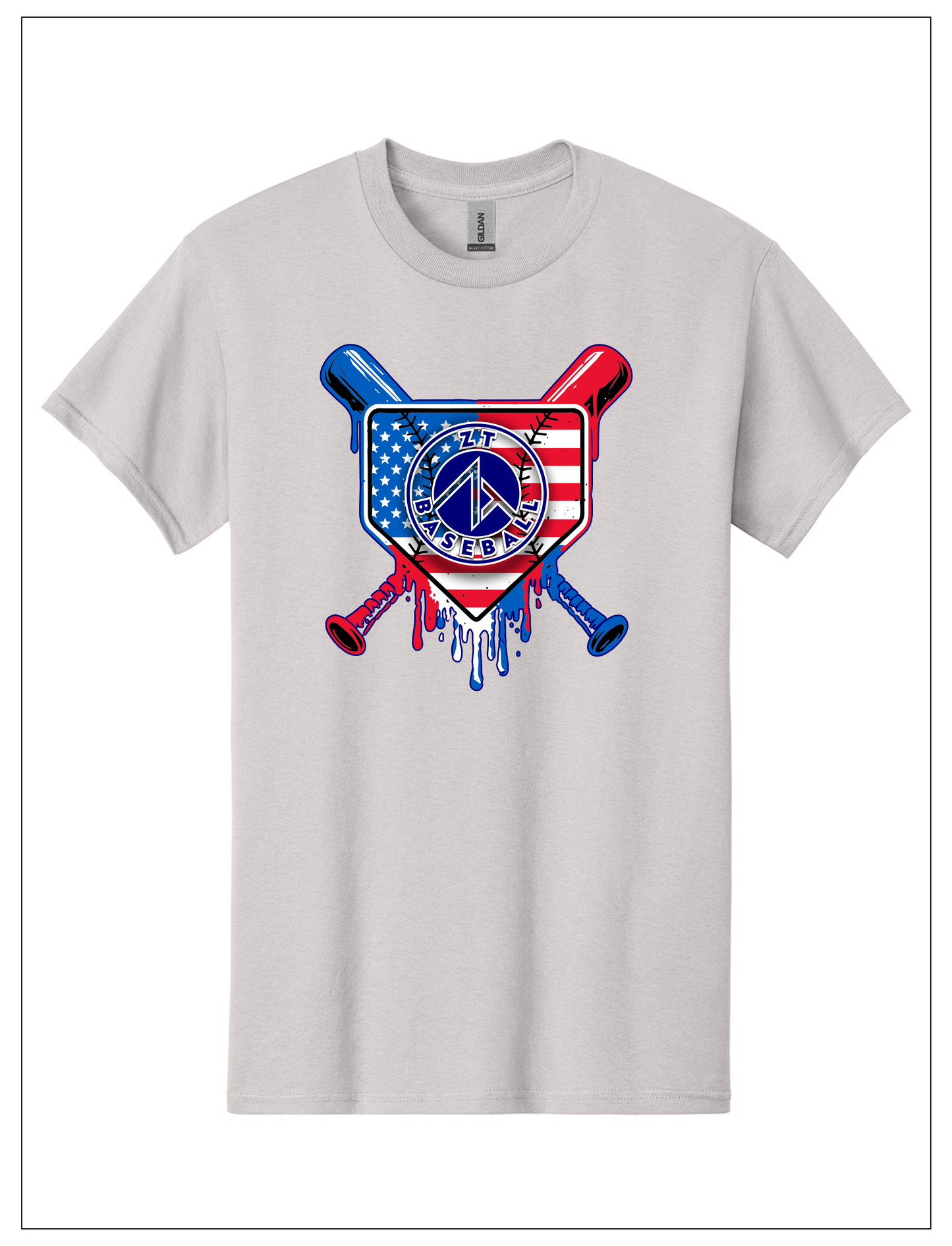 Short Sleeve "ZT Drip Flag" Cotton T-Shirt