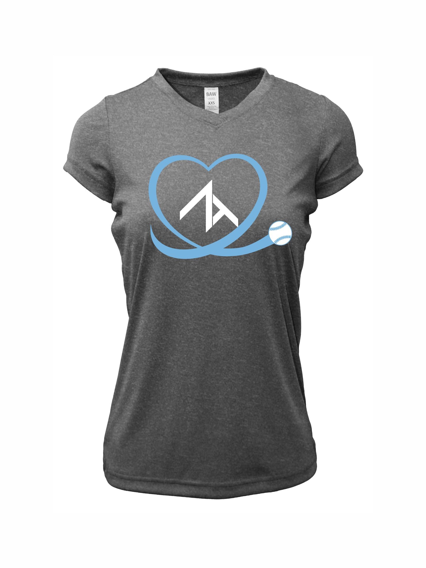 V-Neck Short sleeve "HEART" Dri-fit T-shirt
