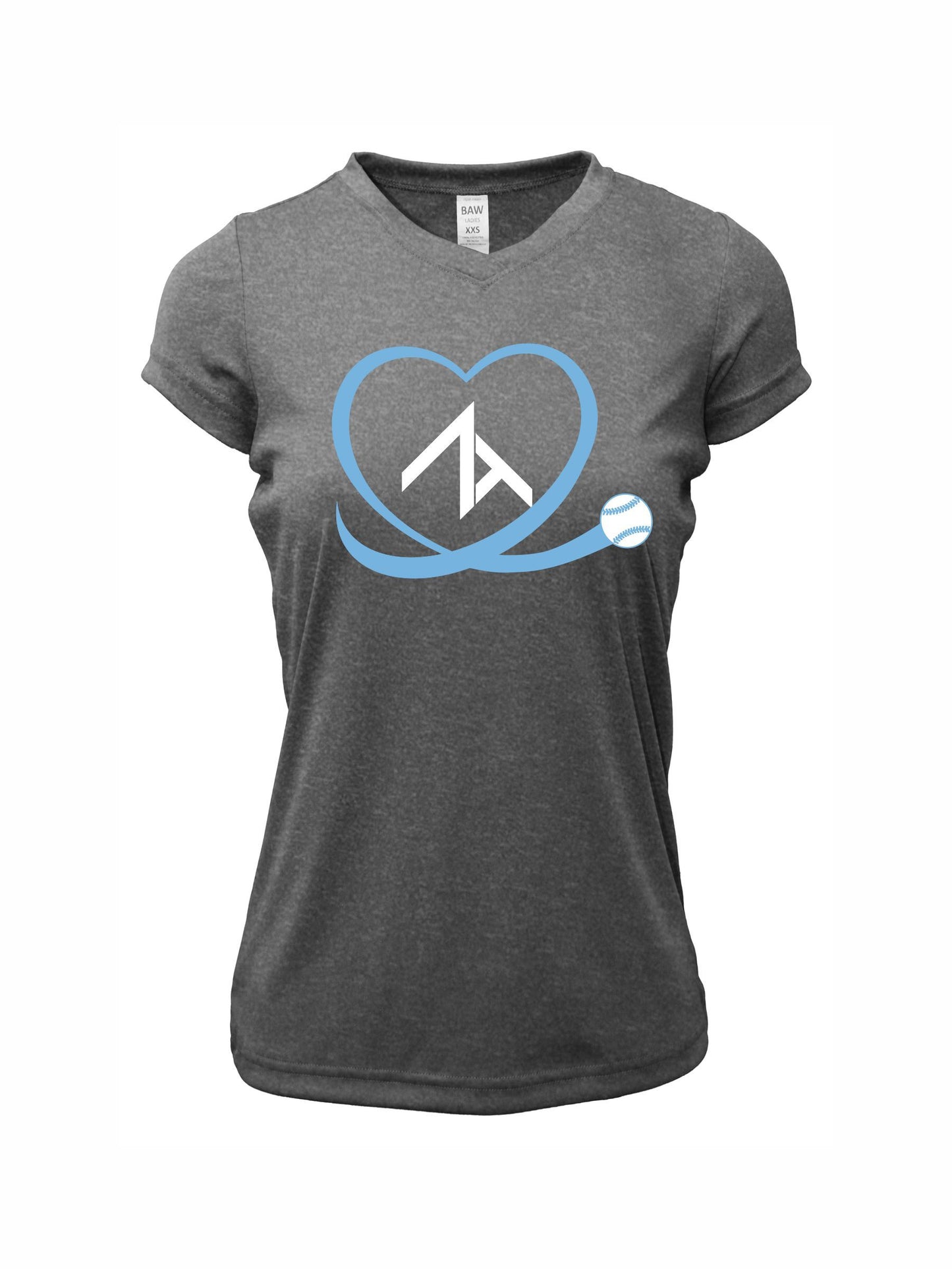 V-Neck Short sleeve "HEART" Cotton T-shirt