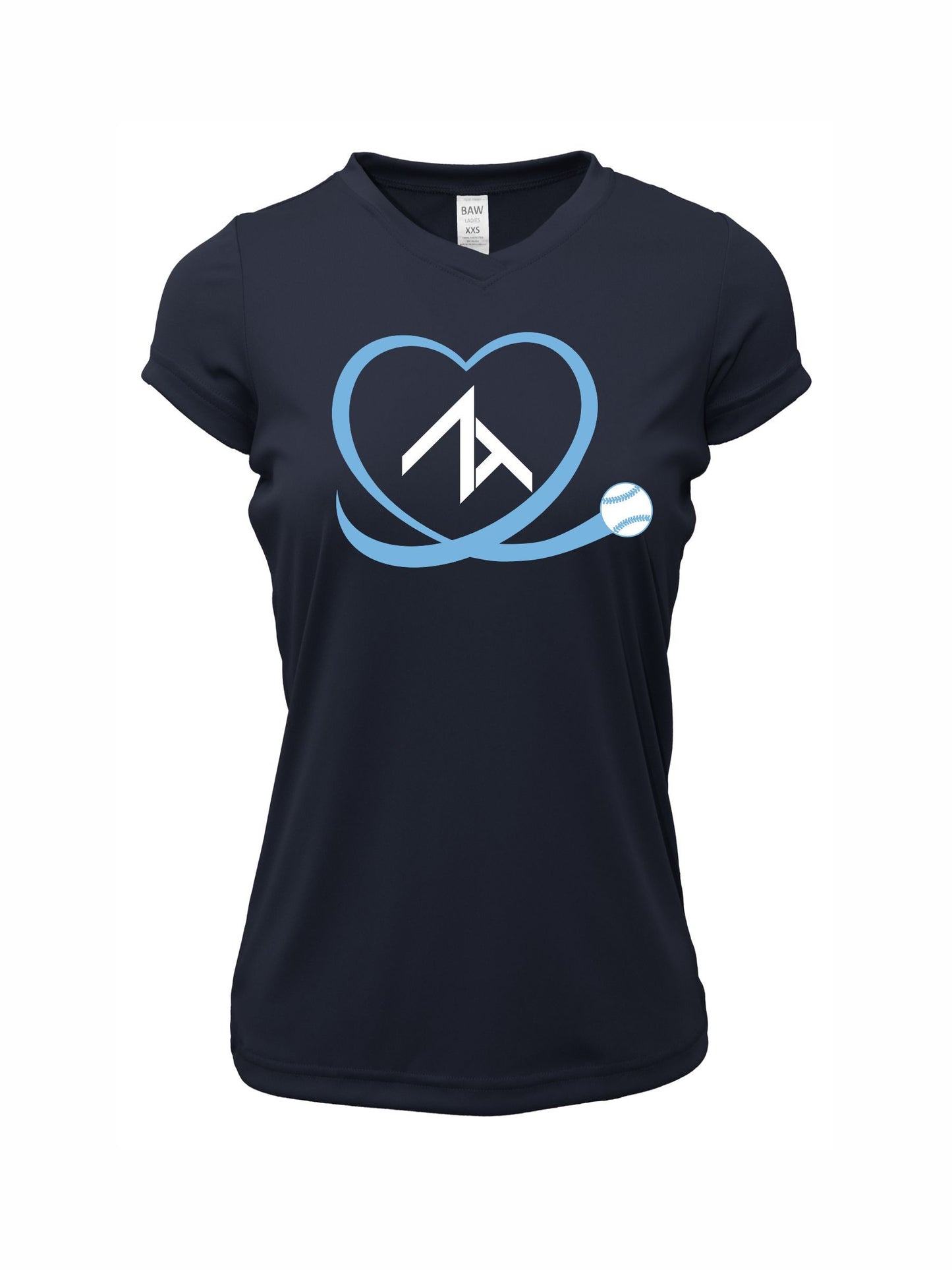 V-Neck Short sleeve "HEART" Cotton T-shirt