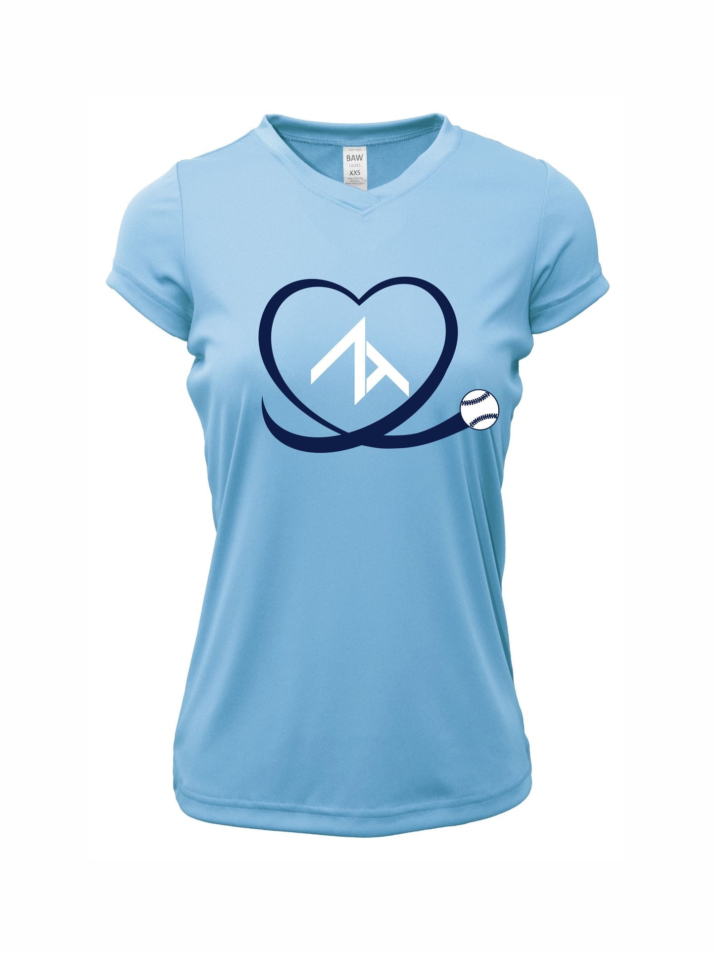 V-Neck Short sleeve "HEART" Cotton T-shirt