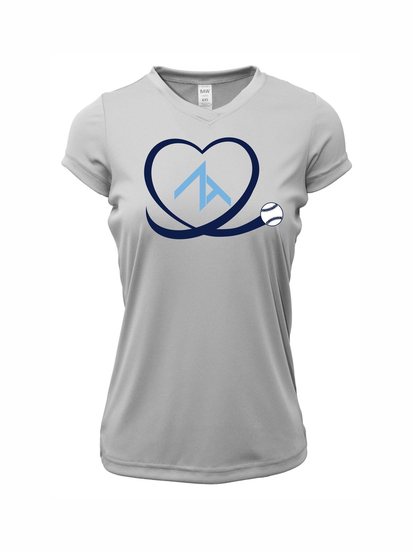V-Neck Short sleeve "HEART" Dri-fit T-shirt