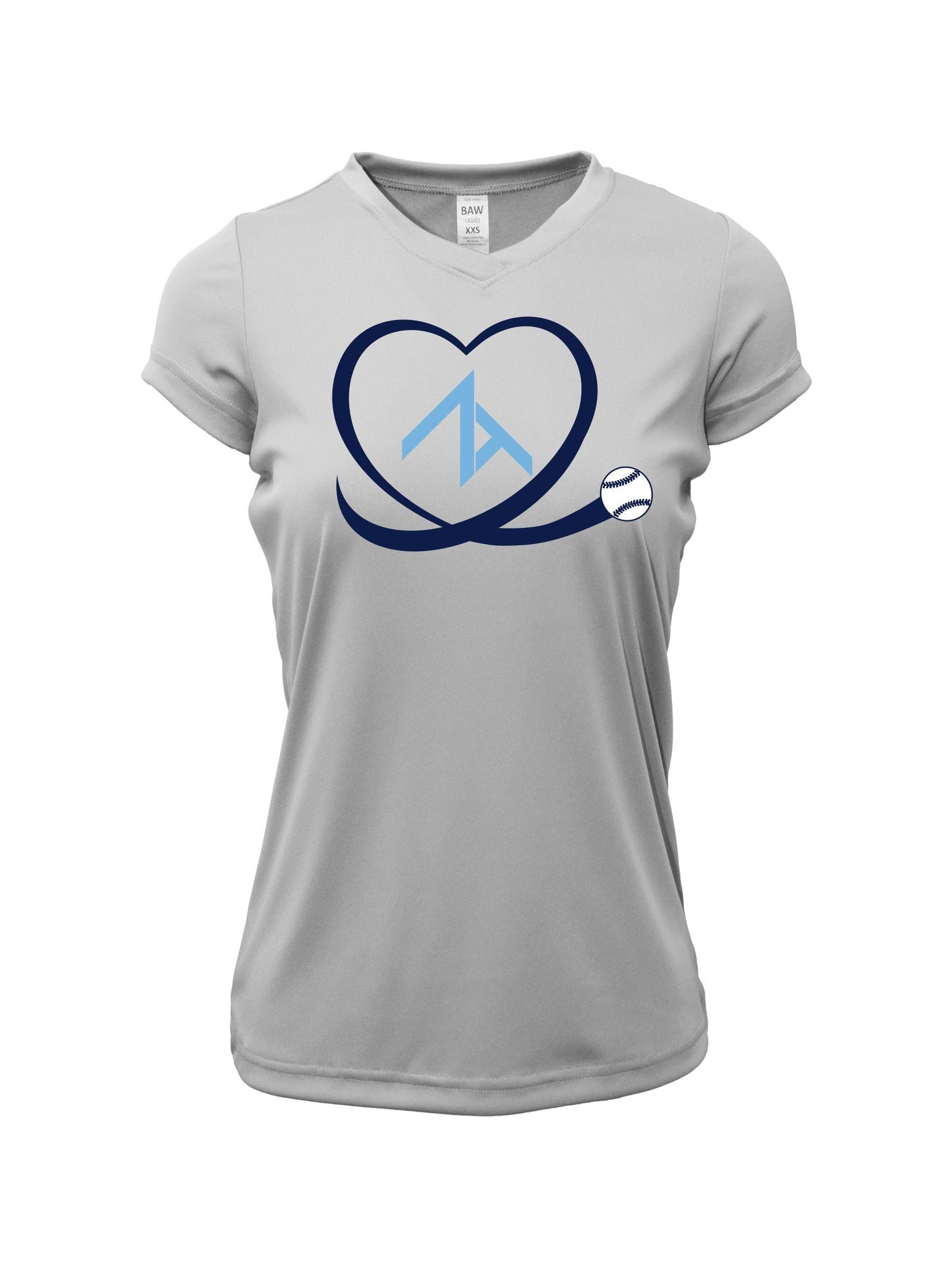 V-Neck Short sleeve "HEART" Cotton T-shirt