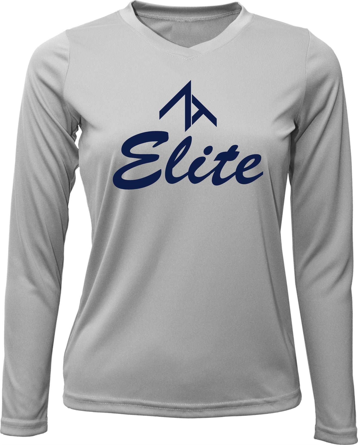 V-Neck Long Sleeve "CENTERED ELITE" Dri-Fit T-shirt