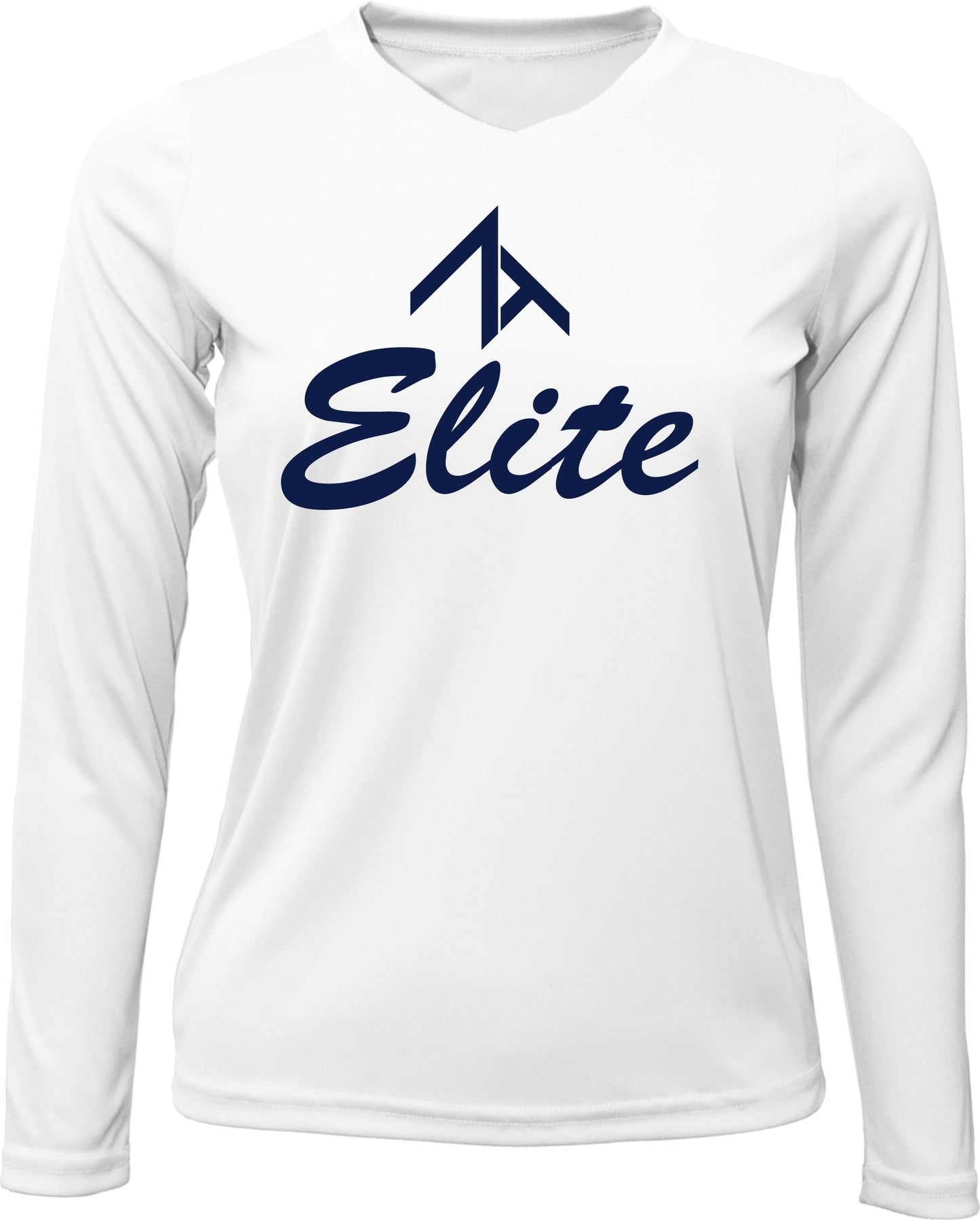V-Neck Long Sleeve "CENTERED ELITE" Dri-Fit T-shirt