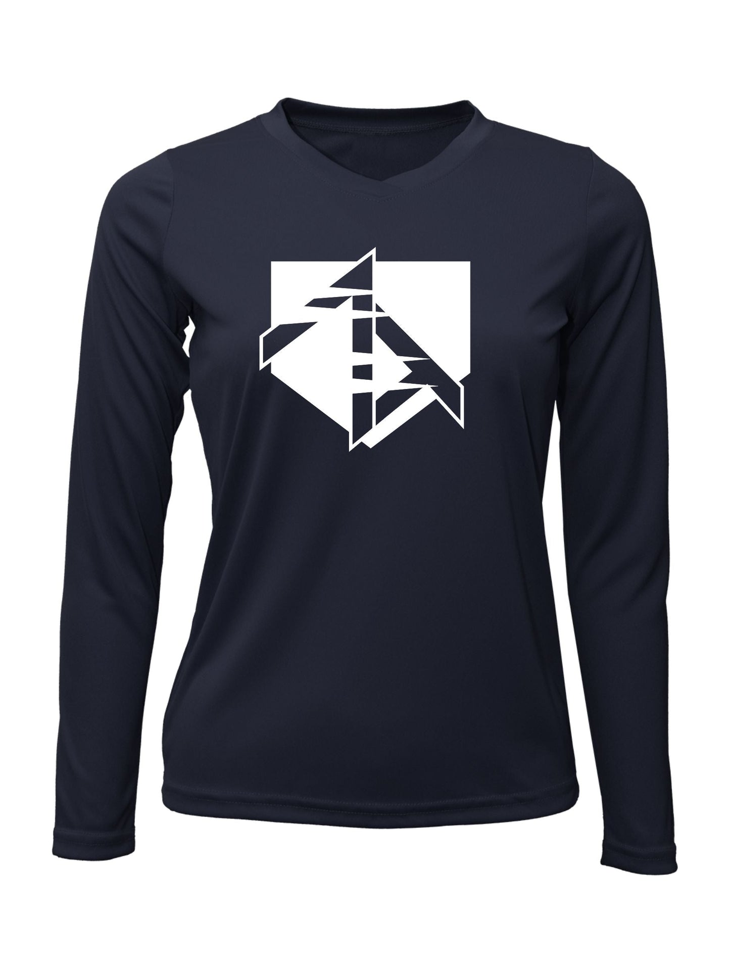 Ladies Long Sleeve "STRIPED HOME" Cotton T-shirt