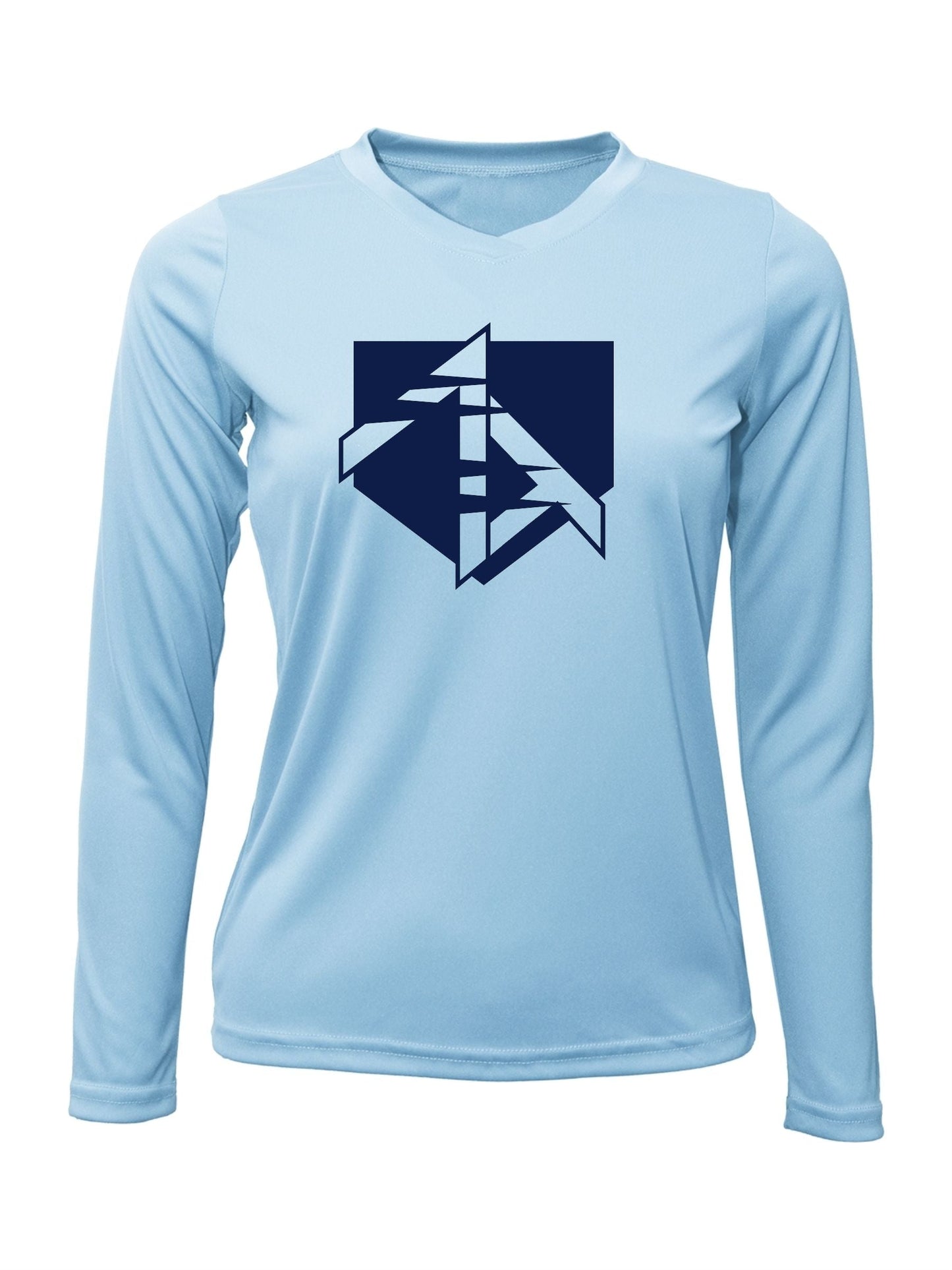 Ladies Long Sleeve "STRIPED HOME" Cotton T-shirt