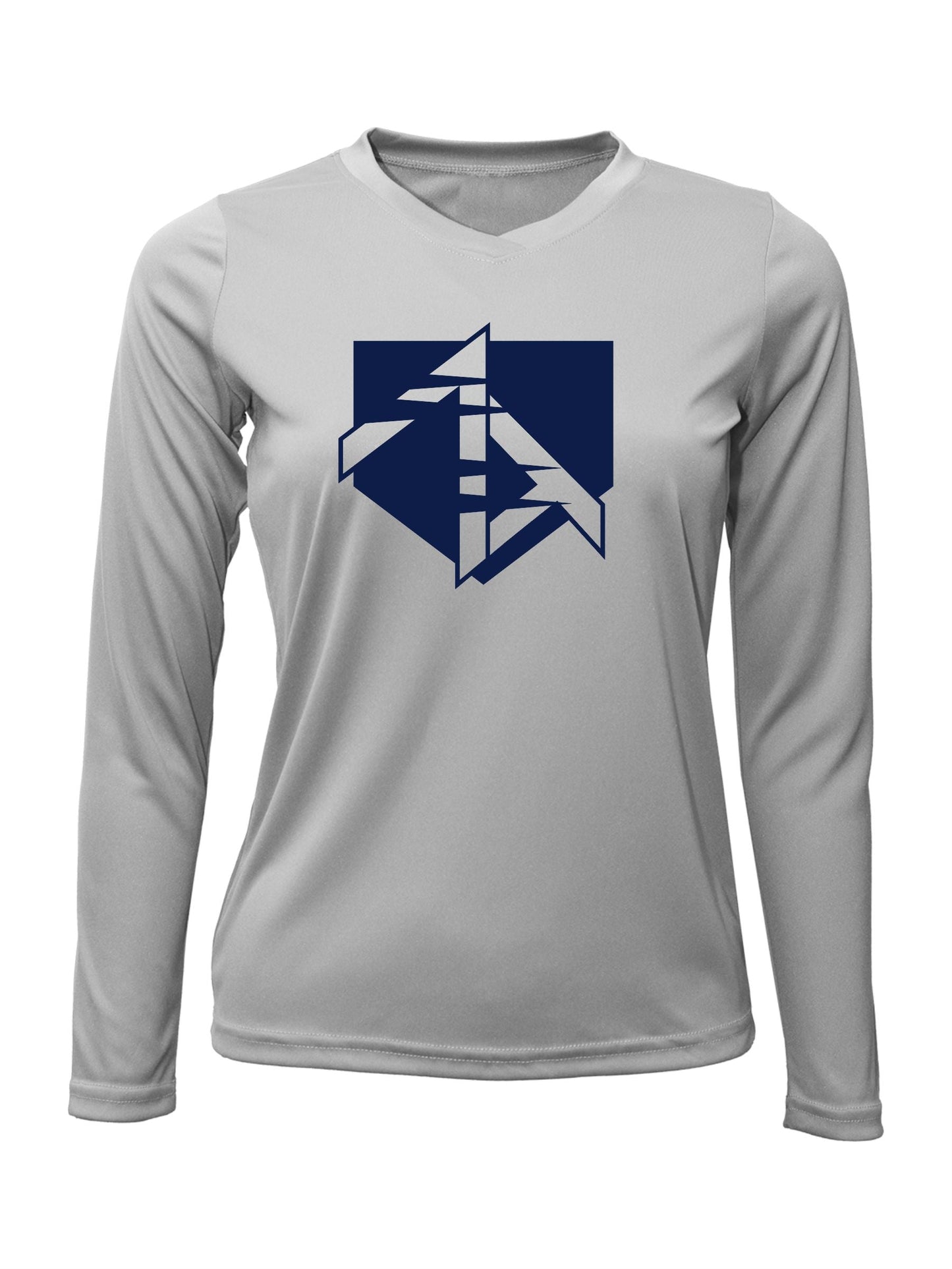 Ladies Long Sleeve "STRIPED HOME" Cotton T-shirt