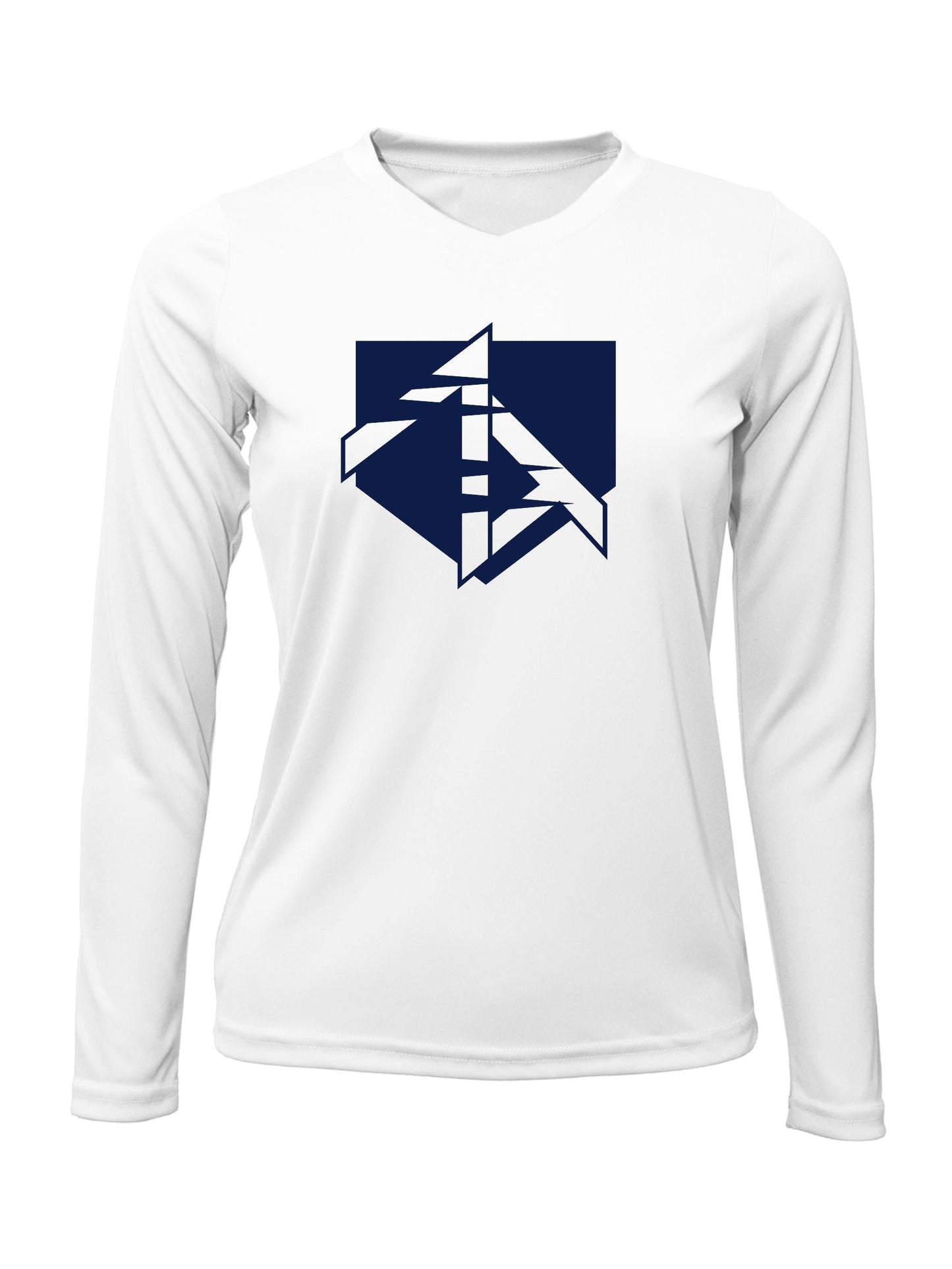 Ladies Long Sleeve "STRIPED HOME" Cotton T-shirt