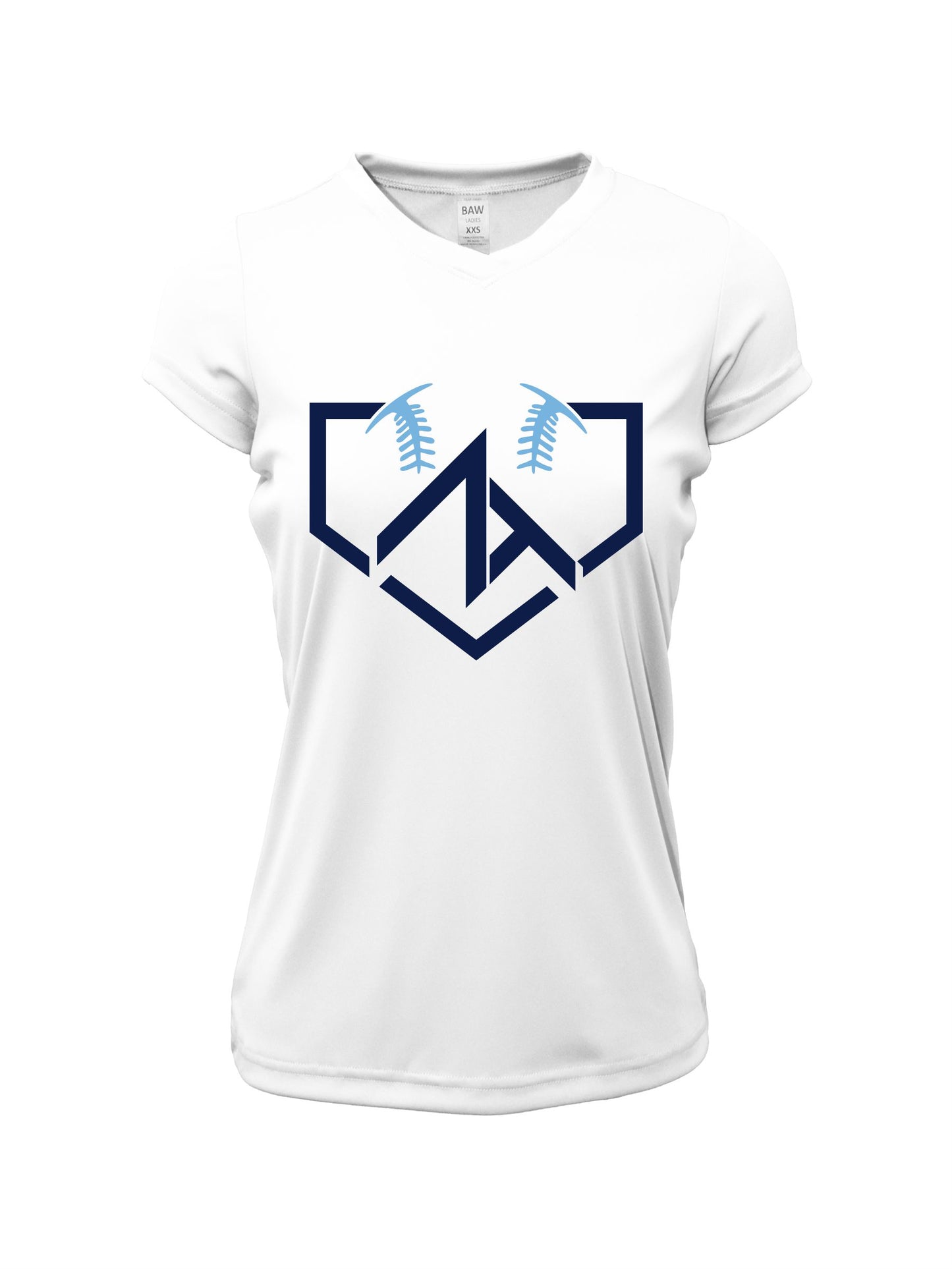 V-Neck Short Sleeve "ZT HOME PLATE" Logo Dri-fit T-shirt