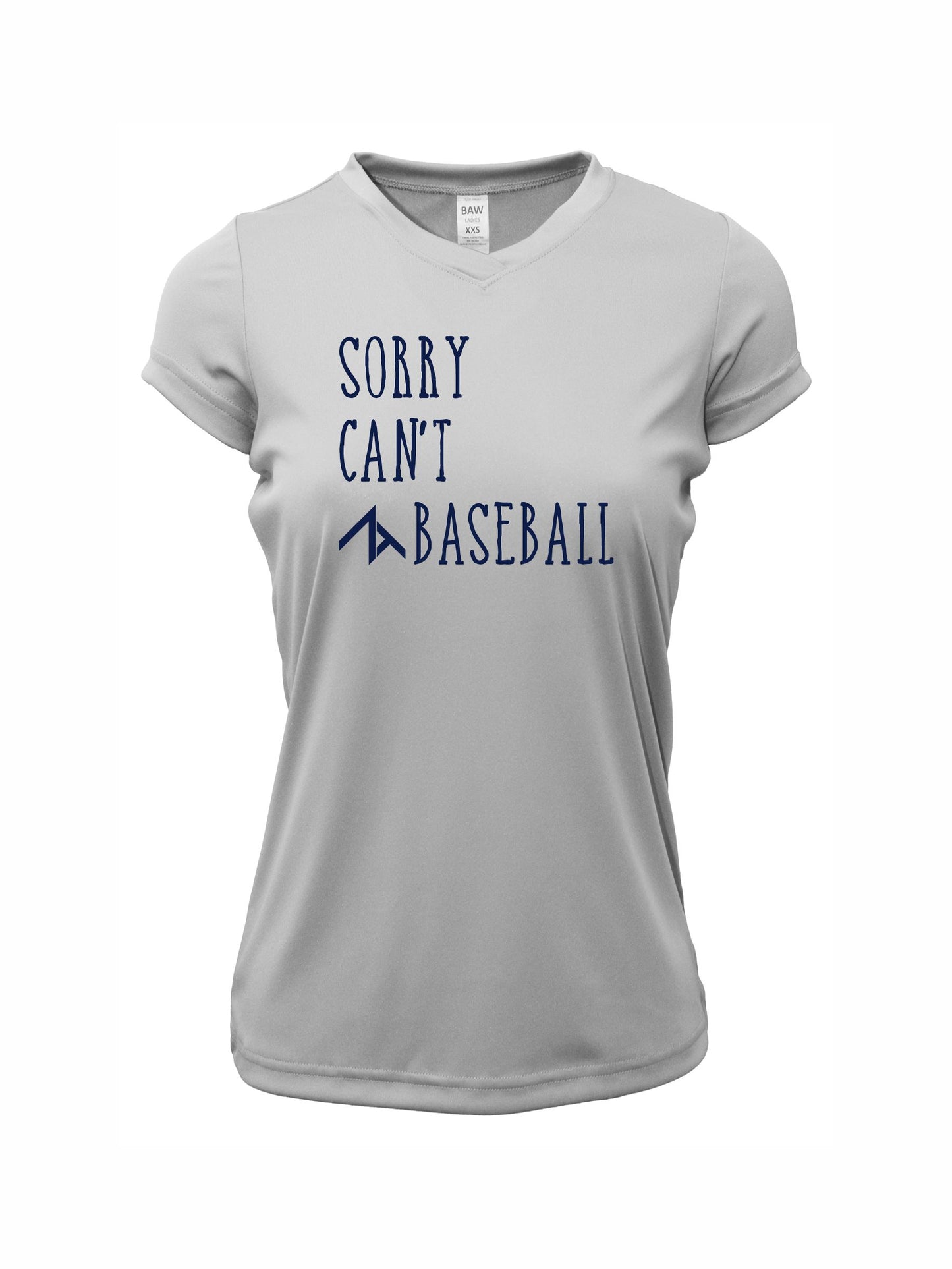 V-Neck Short Sleeve "SORRY CAN'T" Dri-Fit T-shirt