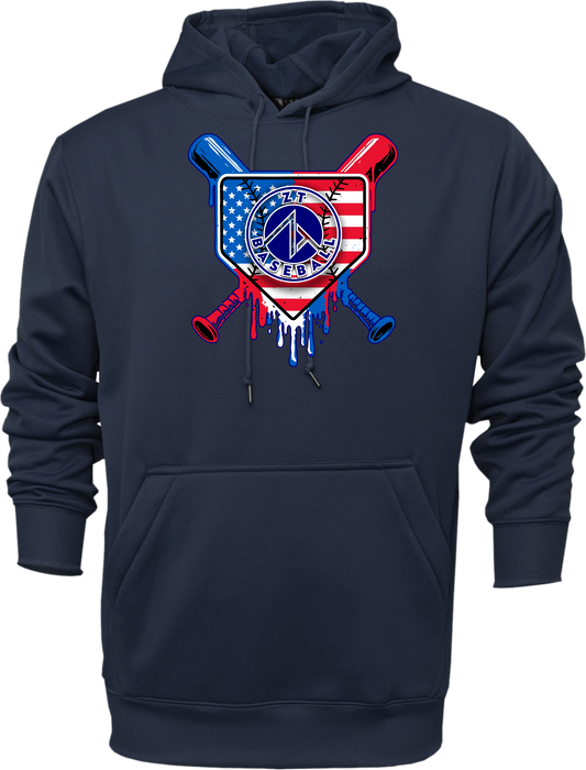 Long-sleeve "ZT Drip Flag" Cotton Hoodie