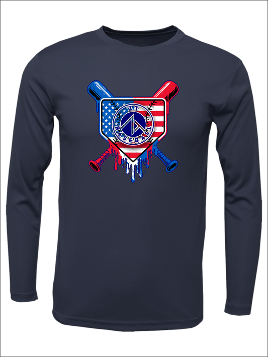 Long Sleeve "ZT Drip Flag" Dri-Fit T-shirt