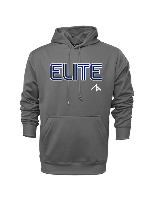 Long-sleeve "Elite" Polyester Hoodie - Navy or Grey Logo