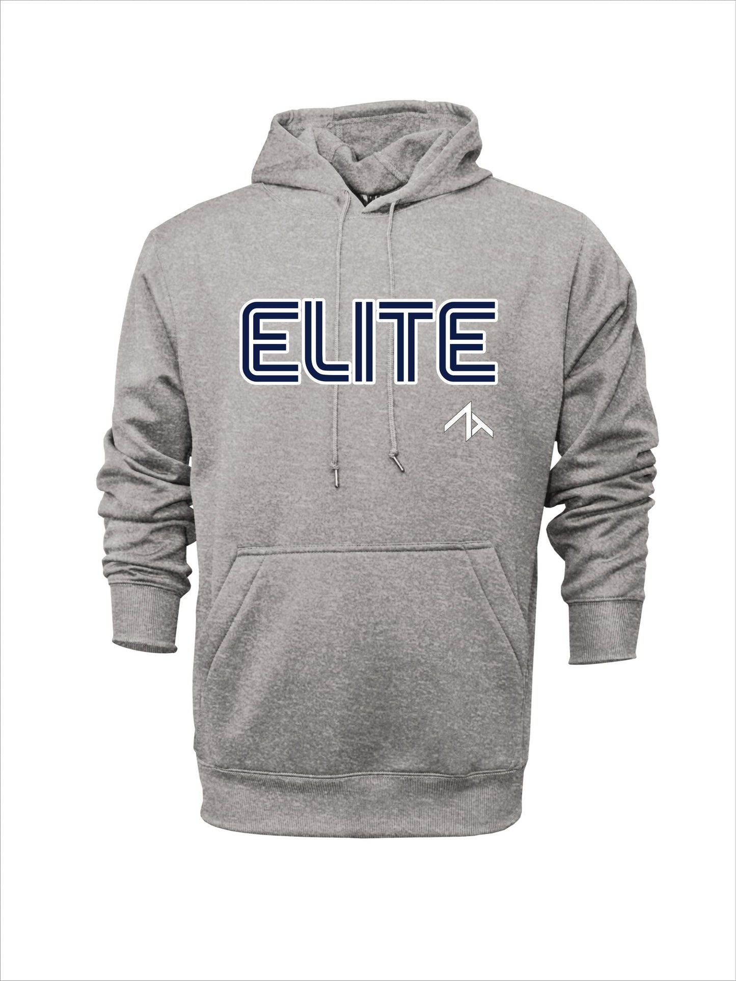 Long-sleeve "Elite" Polyester Hoodie - Navy or Grey Logo