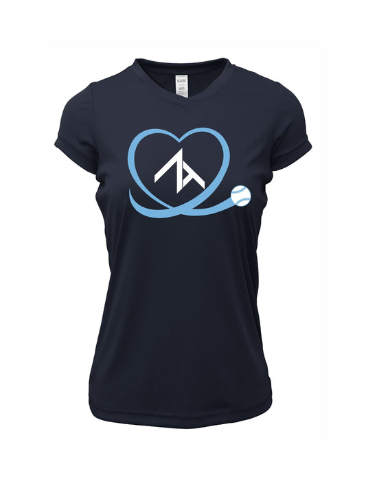 V-Neck Short sleeve "HEART" Dri-fit T-shirt