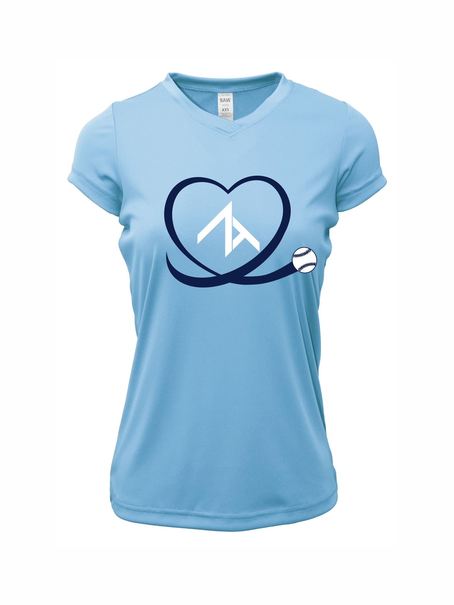 V-Neck Short sleeve "HEART" Dri-fit T-shirt