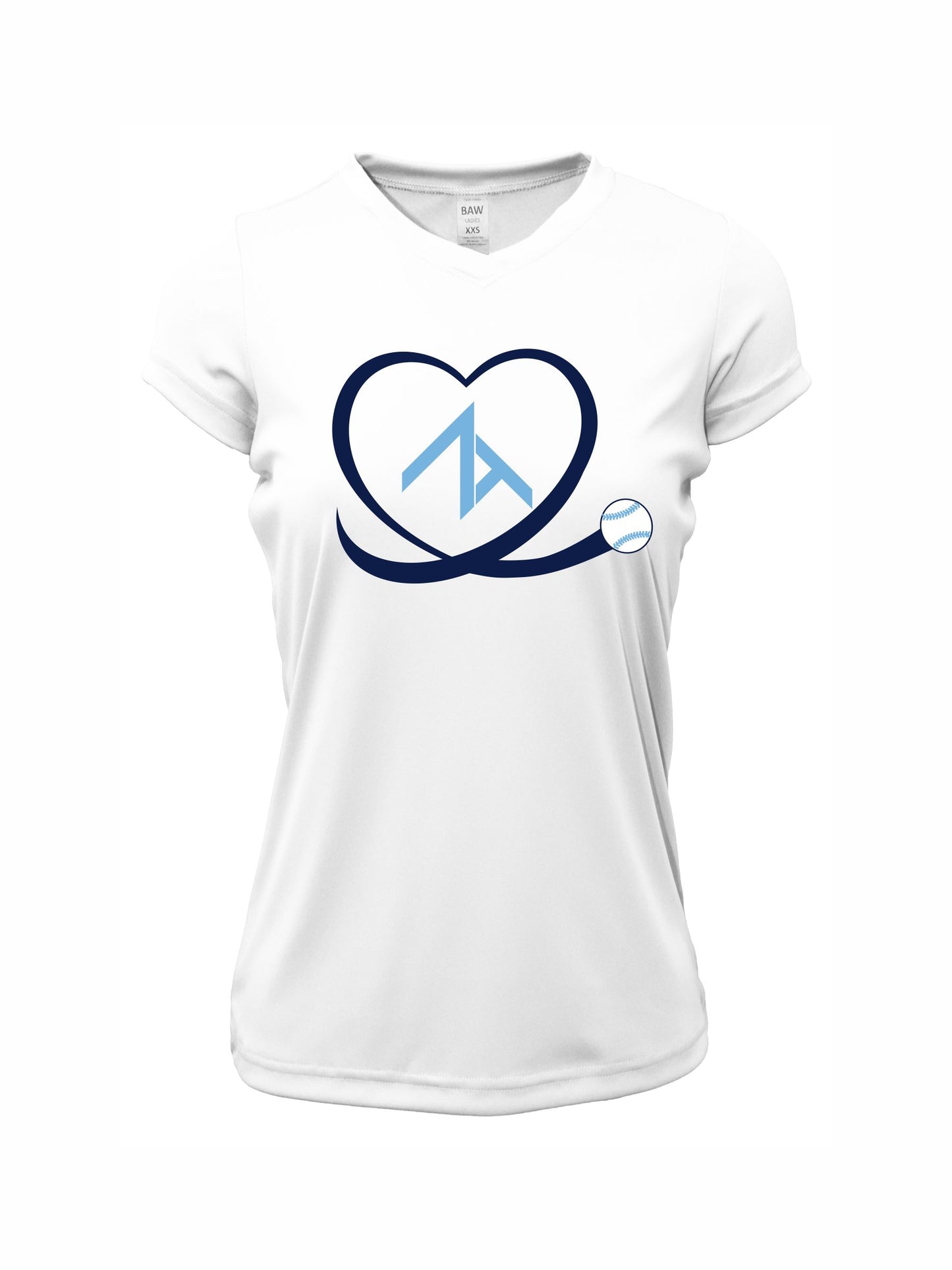 V-Neck Short sleeve "HEART" Dri-fit T-shirt