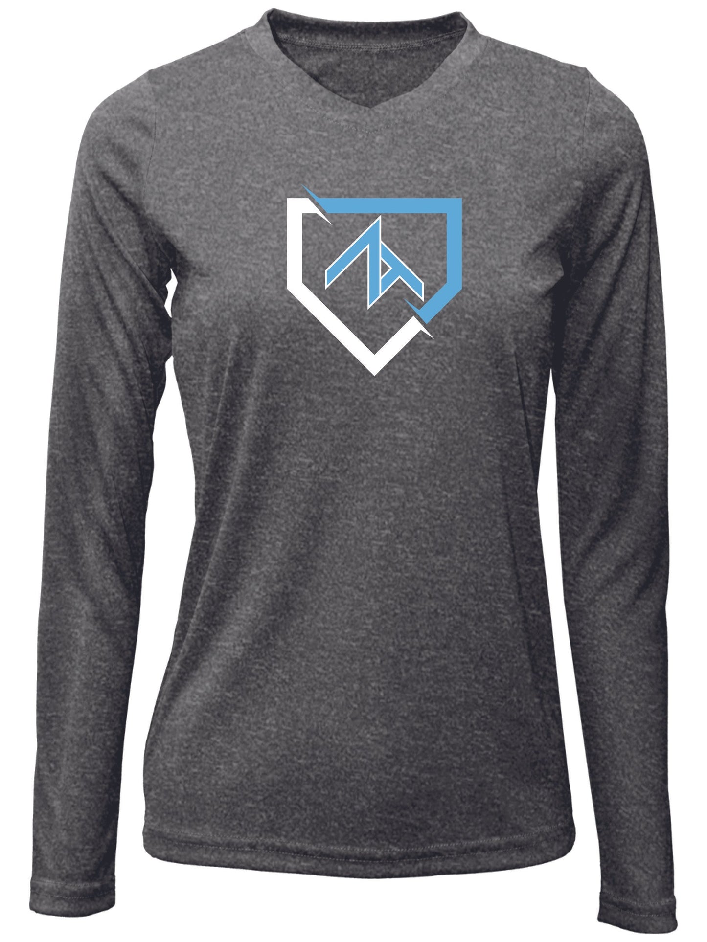 V-Neck Long Sleeve "FRACTURED PLATE" Dri-fit T-shirt