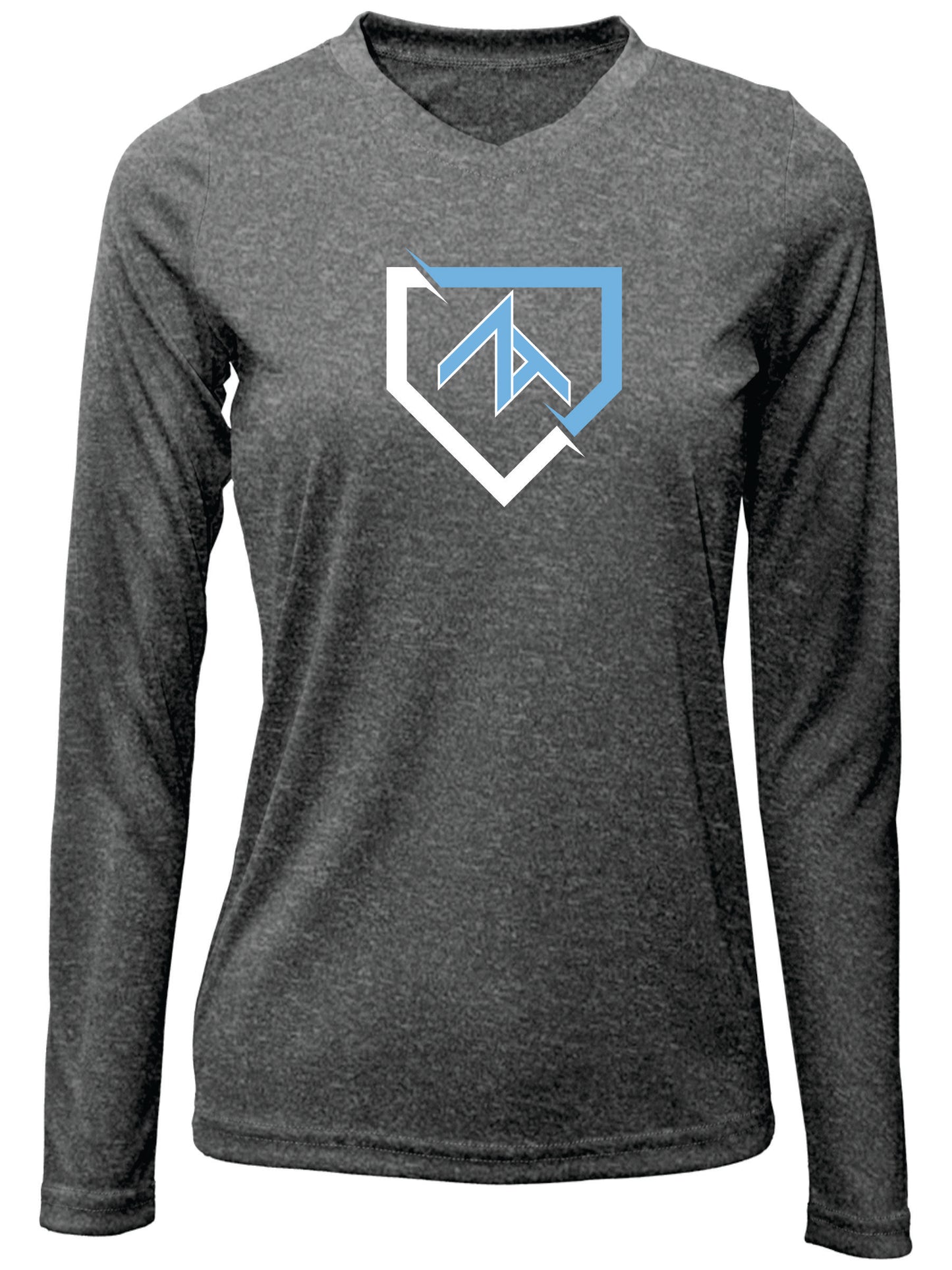V-Neck Long Sleeve "FRACTURED PLATE" Cotton T-shirt