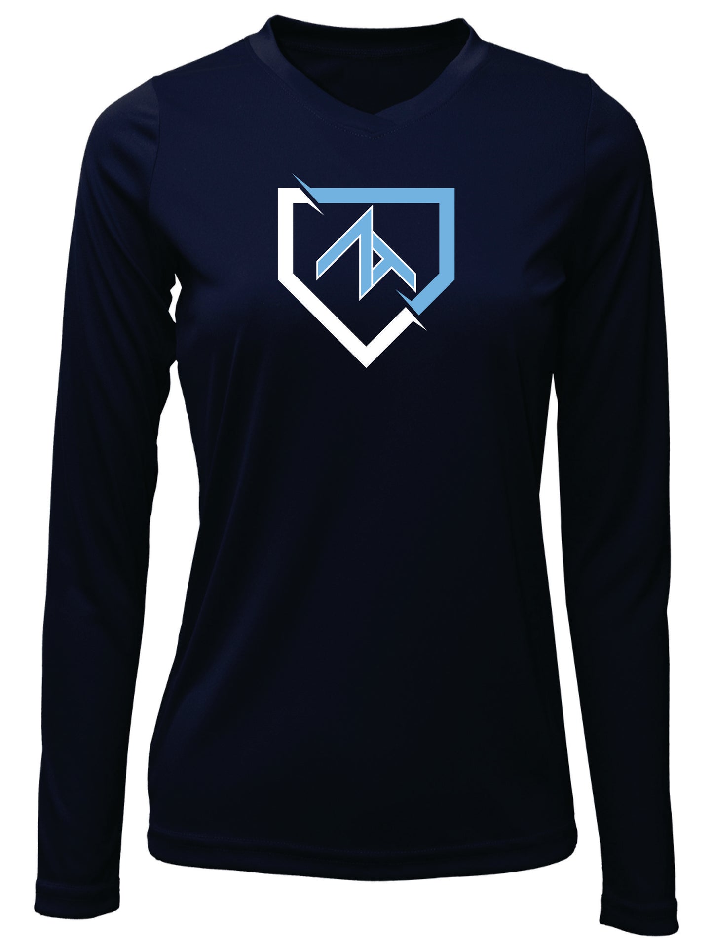 Ladies Long Sleeve "FRACTURED PLATE" Cotton T-shirt