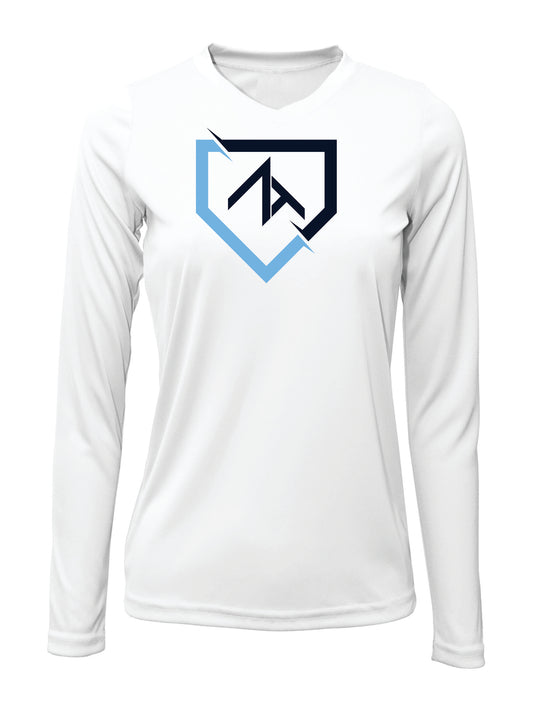 Ladies Long Sleeve "FRACTURED PLATE" Cotton T-shirt