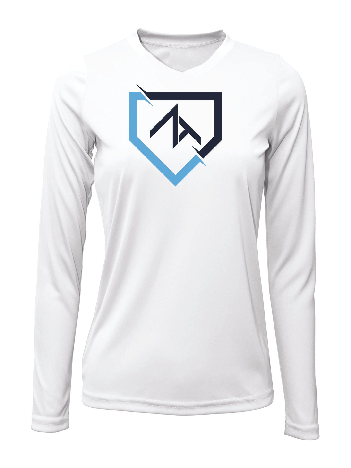 V-Neck Long Sleeve "FRACTURED PLATE" Dri-fit T-shirt
