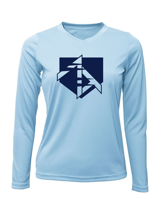 Ladies Long Sleeve "STRIPED HOME" Dri-Fit T-shirt