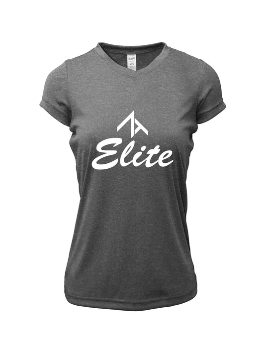 V-Neck Short Sleeve "CENTERED ELITE" Dri-fit T-shirt