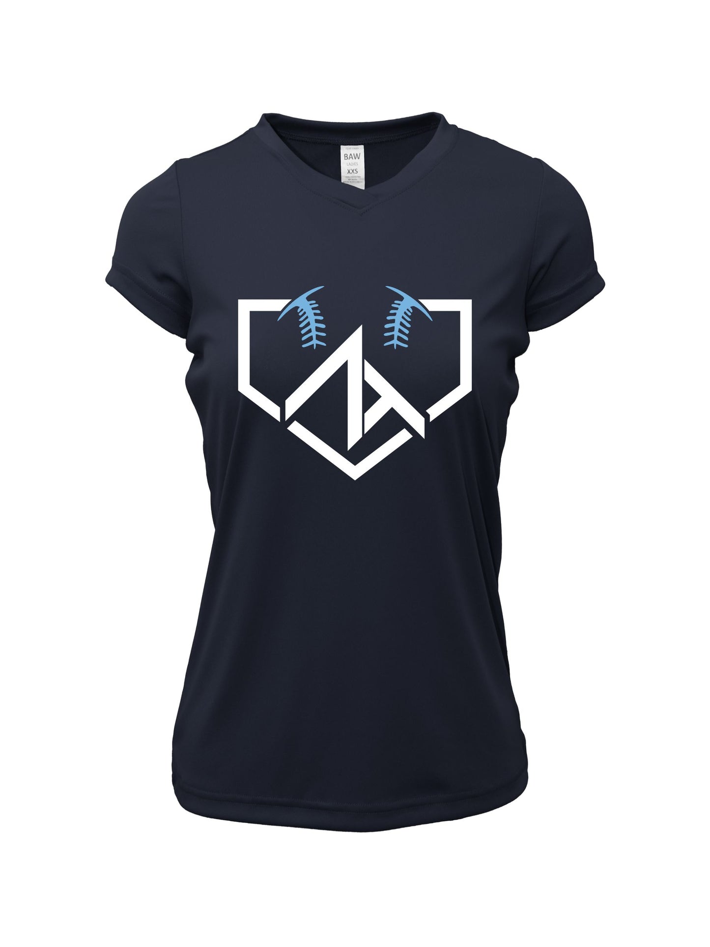 V-Neck Short Sleeve "ZT HOME PLATE" Logo Dri-fit T-shirt