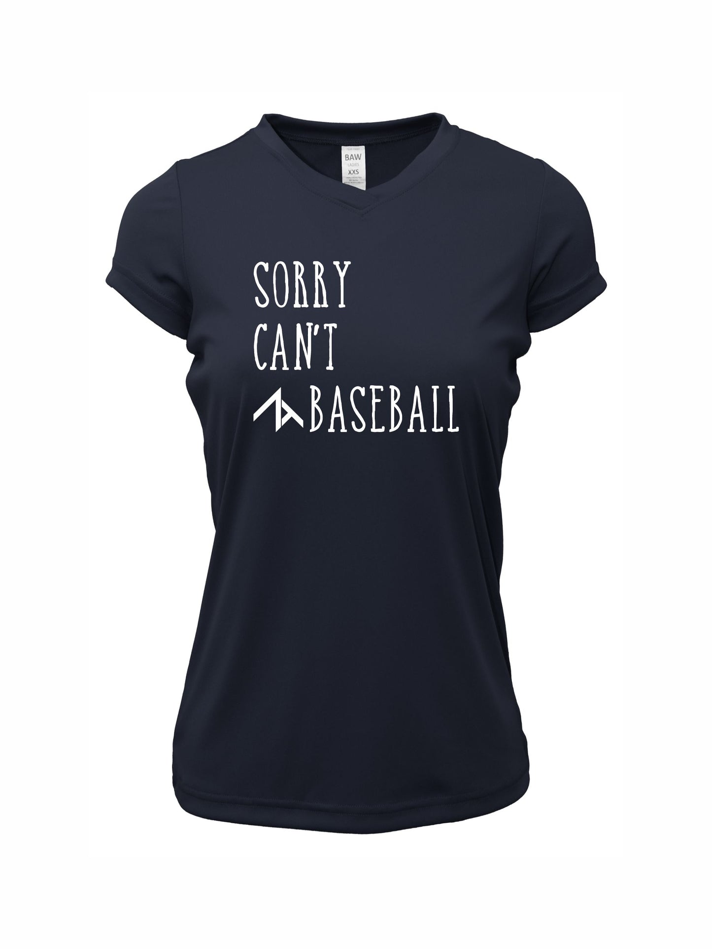 V-Neck Short Sleeve "SORRY CAN'T" Dri-Fit T-shirt