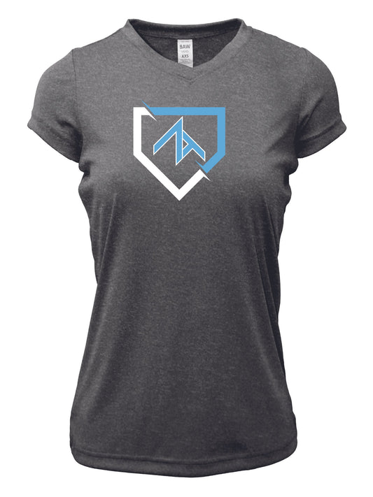 V-Neck Short Sleeve "FRACTURED PLATE" Dri-fit T-shirt