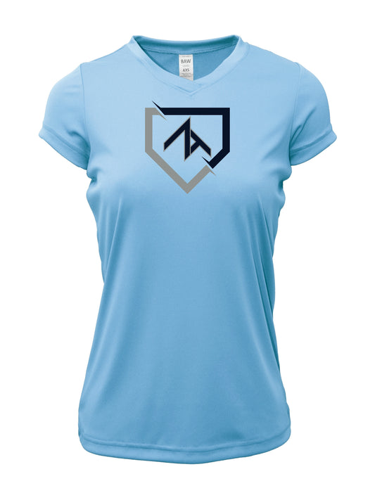 V-Neck Short sleeve "FRACTURED PLATE" Cotton T-shirt